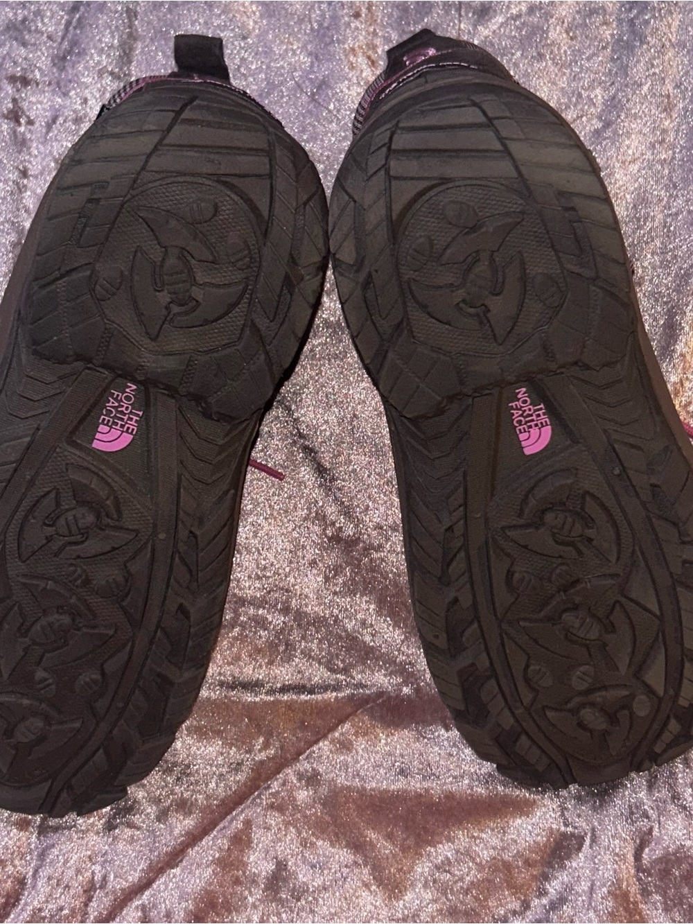 The North Face Brown Winter Boots with Pink Laces girls size 7 - Picture 13 of 16